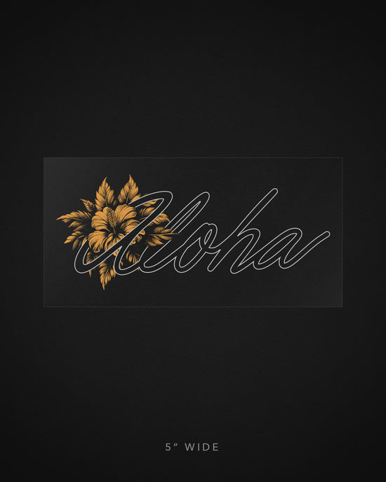 GOLD HIBISCUS Sticker