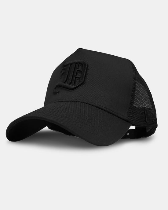 D ALL BLACK A-Frame Trucker