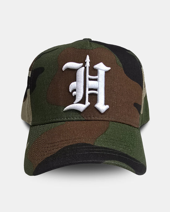 H SPEAR CAMO A-Frame Snapback