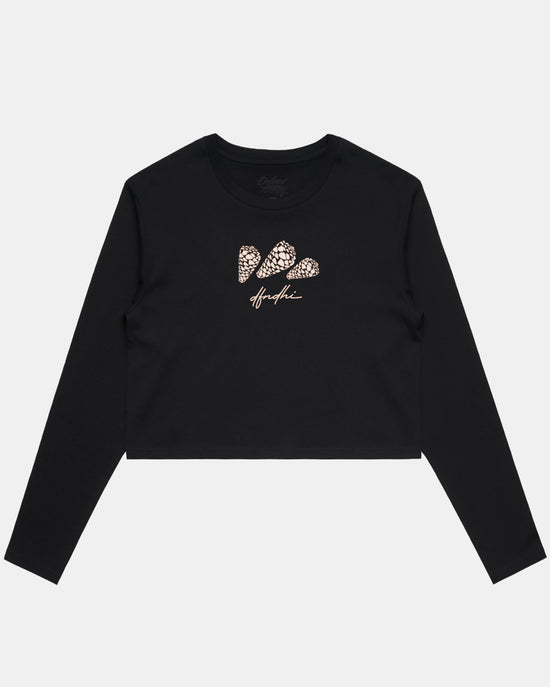 PUPU MARBLE Cropped Long Sleeve