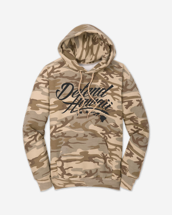 WILDSTYLE LOGO Brown Camo Pullover Hoodie
