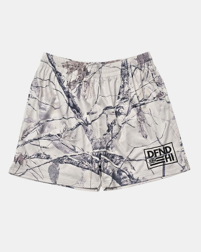 ACTIVE LOGO WHITE TREE CAMO Mesh Shorts
