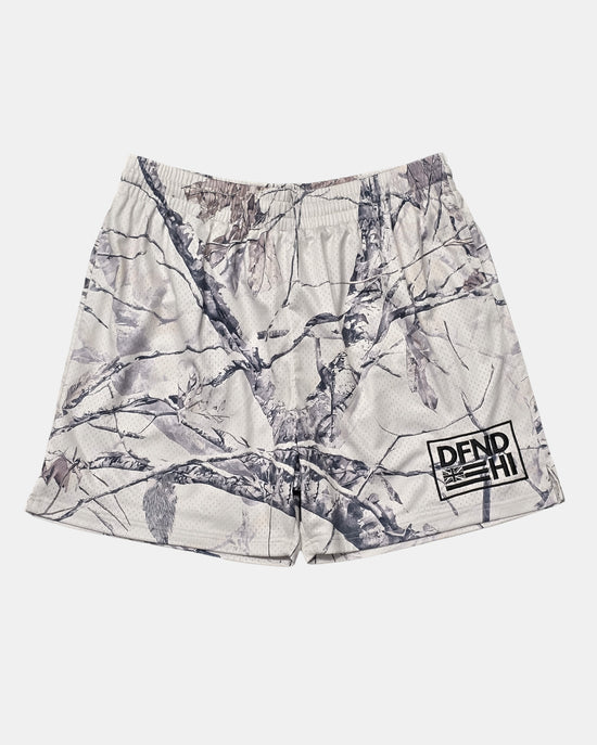 ACTIVE LOGO WHITE TREE CAMO Mesh Shorts